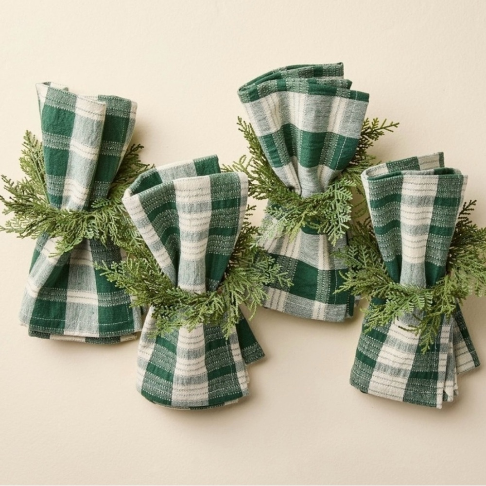 Hearth & Hand Green Holiday Wreath Napkin Rings Set Of 4 Christmas Target 2025